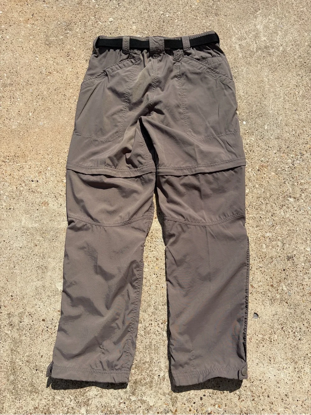 VTG L.L. Bean Men’s M Reg Convertible Zip Off Hiking Pants Integrated Belt Nylon